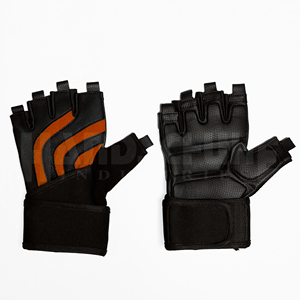 ถุงมือออกกำลังกายแบบครึ่งนิ้ว วัสดุ PU ป้องกันฝ่ามือเต็มรูปแบบ สำหรับฟิตเนส ครอสเทรนนิ่ง ยูนิเซ็กซ์  พร้อมที่รัดข้อมือเพื่อความสบาย - Product Image 3