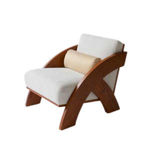 Commercial Modern European Style Teak Wood Adjustable Dining <b>Chair</b> with Fabric <b>Cushion</b> for Hotel and Outdoor Use - Product Image 6