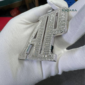 จี้ตัวอักษร AP ผลิตในห้องปฏิบัติการ เงินแท้ 925 ชุบโรเดียม ชุบทอง 18K สไตล์ฮิปฮอป เหมาะสำหรับทุกเพศ ใส่ได้ทุกวัน - Product Image 5
