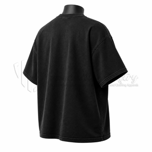 Blessed Print Men's T-Shirt O-Neck Short Sleeve Regular Fit Streetwear 100% Cotton Jersey Washed Front <b>Logo</b> Black 240g - Product Image 6