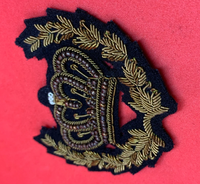 Badges en bullion brodés à la main sur mesure, effet 3D en relief, résistants à l'eau, écologiques, qualité supérieure, service OEM pour chapeaux