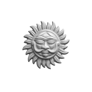 Rajput Shield Aluminum <b>Wall</b> Mount Decor Cast Iron Crossed Swords Crest Luxury Villa Entryway Guard Medallion Sun Face Plaque - Product Image 1