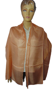 Élégant foulard long uni 100 % soie pour femme, doux pour la peau, collection été personnalisée, motif géométrique décontracté - Product Image 1
