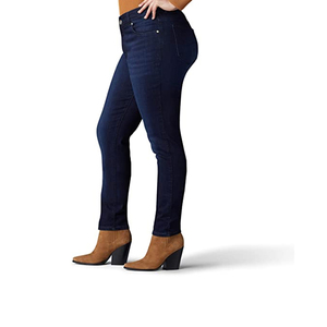<b>Stretch</b> Women <b>Denim</b> Pants High Waist Fade Resistant Custom Logo OEM Service Outdoor Wear Moisture Wicking Women <b>Denim</b> Pants - Product Image 5