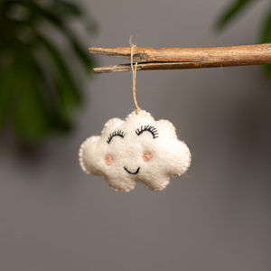Adorno de Fieltro de Lana con Forma de Nube Sonriente, Formas de Fieltro, Decoración de Nubes de Fieltro, Juguetes Interactivos para Niños, Accesorios para Fotos de Recién Nacidos - Product Image 5