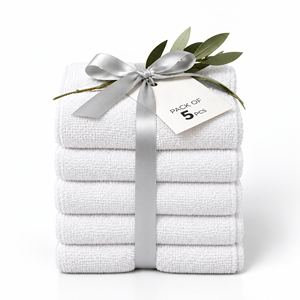 Multi Pack Soft Cotton <b>Washcloths</b> Highly Absorbent Terry <b>Face</b> and Body Towels - Product Image 3