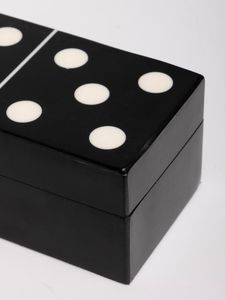 Juego de dominó de resina, dados, rompecabezas, juegos de mesa para niños, caja de regalo ecológica, juego de dominó doble 6 de color negro personalizado. - Product Image 6