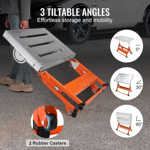 Table de travail de soudage avec dimensions de 30'' x 20'' et capacité de charge de 400 lb, table de travail pliable en acier à fentes de 1,1'' avec roues - Product Image 3