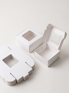 White Window Paper <b>Box</b> Foldable Food Packaging <b>Box</b> Art Paper <b>Gift</b> <b>Box</b> for Cake Bread <b>Cookie</b> - Product Image 2