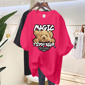 Camiseta Personalizada para Mujer, Camiseta de Cuello Redondo con Estampado Tie Dye Espiral, Hecha a Mano, Multicolor, Oversize, Informal, de Algodón - Product Image 6
