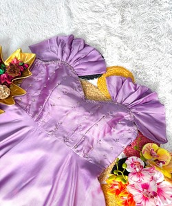 Elegante Vestido Midi Morado de Rayón para Mujer, Corte Holgado, Estilo Étnico de India y Pakistán, para Fiestas, Todas las Temporadas, 85679 DHANLAXMI-DS29 - Product Image 4