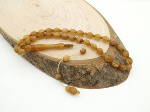 Tasbih Personalizado de Cuerno de Búfalo con Detalles Tallados, Cuentas de Oración Musulmanas, Tasbih de Oración Hecho a Mano Vintage - Product Image 5