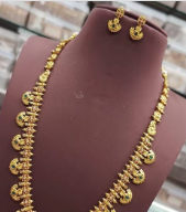 Conjunto de Collar Largo y Aretes de Moissanita con Baño de Oro, Diseño Exclusivo y Único, Calidad Premium para Mujer, Regalo de Compromiso - Product Image 2