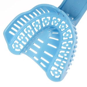 Bandejas de Impresión Dental de Plástico Transparente Azul, para Molde de Boca Completa o Parcial, Tamaños S, M, L, Desechables, Herramientas Dentales - Product Image 3