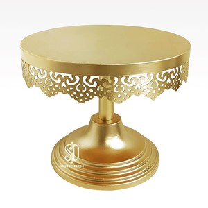 Soporte Redondo para Pastel de 4 Piezas, de Aluminio, Chapado en Oro Mate, de Una Sola Capa, Ecológico, Apto para Lavavajillas, de la Mejor Calidad, para Fiestas en Casa - Product Image 6