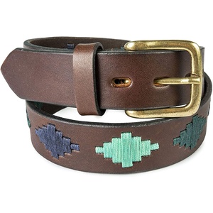 Ceinture de Polo en cuir fait à la main, tendance, cousue à la main, couleur unie, boucle en laiton personnalisée, haute qualité, meilleur achat, sangle Cummerbund - Product Image 2