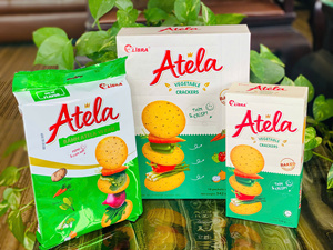 แครกเกอร์ผัก LIBRA ATELA 228 กรัม รสหัวหอมกรอบ ฮาลาล ขนมเพื่อสุขภาพ ผู้ผลิตเวียดนาม รับผลิตแบบ ODM OEM - Product Image 3