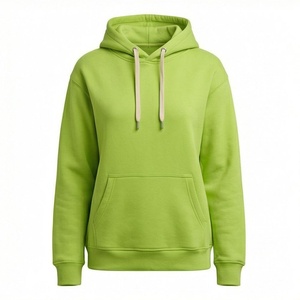 Sudadera con Capucha Oversize de Forro Polar para Mujer con Bolsillo, Ajuste Holgado, Informal, Deportiva, para Entrenamiento, Estampada, Tejida, Prenda Superior - Product Image 1