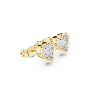 ต่างหูเพชรทรงหัวใจแบบฝังขอบสั่งทำพิเศษ ชุบทองคำขาว 18K เงินสเตอร์ลิง โรแมนติก เหมาะสำหรับงานแต่งงานและวันครบรอบ - Product Image 6