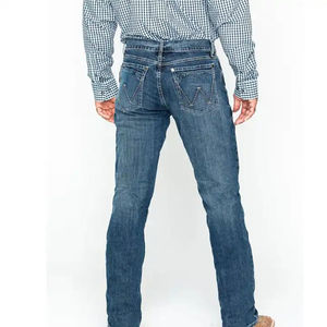 <b>Men's</b> Regular Fit Straight Leg <b>Jeans</b> Midweight Denim Trousers Medium Wash Casual Style - Product Image 4