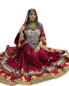Vêtements traditionnels robes vintage pour femmes pakistanaises et indiennes vêtements de mode porte longue robe Kuchi & Dupatta ensemble femmes - Product Image 1