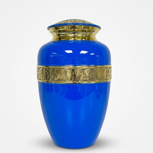 Urnas de Cremación de Metal Rosa para Cenizas Humanas, Tamaño Adulto, Diseño Floral Grabado, Banda Plateada, Urna Funeraria Conmemorativa Con Tapa Roscada - Product Image 4