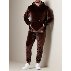 Ensemble de survêtement en velours de qualité supérieure pour hommes avec une douceur intérieure et une chaleur exceptionnelles - Product Image 5