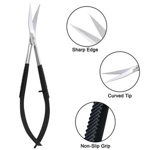 Cortacutículas tipo cola de golondrina estilo ruso, de acero inoxidable, multifuncional, para manicura, tijeras para uñas y cejas, delgadas - Product Image 3