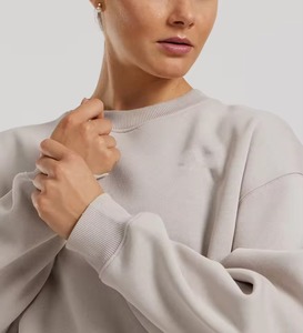 Sweat-shirt d'hiver court à capuche pour femme, modèle 2025, avec épaules tombantes et design fendu, idéal pour les vacances et les tenues décontractées - Product Image 4