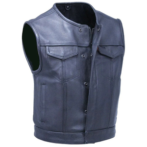 Premium Saleh Enterprises Men Genuine Leather Winter <b>Waistcoat</b> Vintage Distressed Biker Vest Casual Western Cowboy Button Bulk - Product Image 2