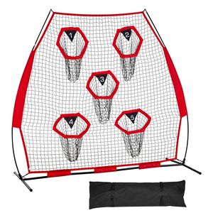 Rete da Lancio per Allenamento Calcio 7x7 piedi con 5 Tasche Bersaglio per Pratica e Allenamento - Product Image 1