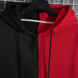 เสื้อฮู้ดซิปผู้ชายแบบทูโทน ทรงปกติ แขนยาว สไตล์ลำลอง สตรีทแวร์ - Product Image 6