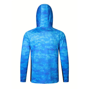 Sudaderas de Pesca al por Mayor de Manga Larga con Cubre Rostro Integrado, Anti-UV, de Secado Rápido y Transpirables para Hombre - Product Image 2