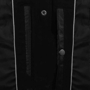 Chaleco de Motociclista de Cuero Genuino Negro para Hombre, Sin Mangas, Estilo Club, Cuello Alto, Chaleco de Cuero Personalizado OEM - Product Image 3