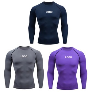 Camiseta Deportiva de Compresión de Secado Rápido Personalizada para Gimnasio, Camiseta Deportiva de Poliéster para Correr, Ropa Deportiva Lisa - Product Image 3