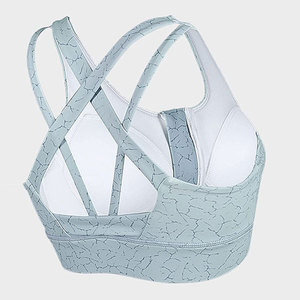 Customized Sublimation Printing Sports Yoga <b>Bra</b> For Women Breathable Adults Girls Classic Style Zipper <b>Closure</b> <b>Bras</b> - Product Image 3