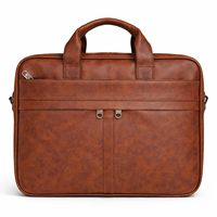 Porte-documents de luxe pour homme en cuir véritable Zolo, fermeture à rabat classique, grande capacité, sac souple, design durable, couleur marron