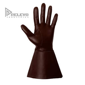 Guantes de Cuero Unisex, Cuero Genuino, Suaves, Transpirables, Cómodos, Logotipo Personalizado Disponible en la Parte Delantera y Trasera, Cualquier Color, RELEVO - Product Image 3