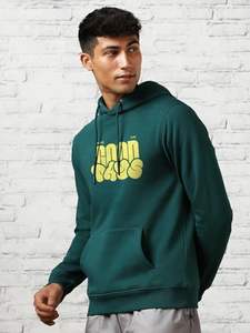 Sweat-shirts unisexes surdimensionnés en coton de haute qualité, avec logo imprimé, en molleton épais, couleur verte, personnalisables, pour hommes - Product Image 4