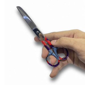 Professional Stainless Steel Household Cloth Cutting <b>Scissor</b> Shiny Blades Colorful Handle <b>Sewing</b> <b>Scissor</b> - Product Image 1