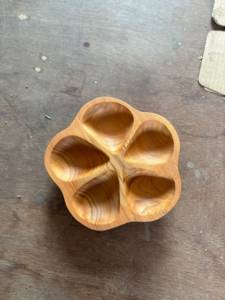 Juego de Tazones de Madera Pulida Hechos a Mano con Cuchara, Diseño Moderno, Artesanía Ecológica de Bali para Servir Frutas, Bocadillos y Alimentos, Ideal para Regalo - Product Image 2