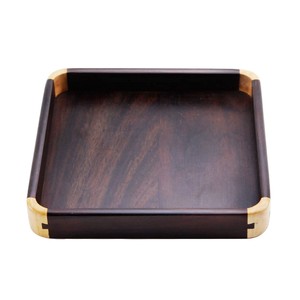 Plateau de service en bois de Sheesham avec incrustation en cuivre |   Marqueterie artisanale |   Vente en gros - Product Image 2