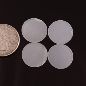 Piedra Lunar Blanca Natural de 14x14 mm, Forma de Moneda, Disco Plano, Calibrada, para Fabricación de Joyería, Calidad AAA, Hecha a Mano - Product Image 1