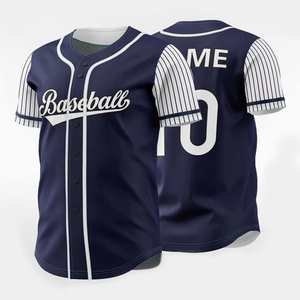 Camiseta de Béisbol Personalizada 100% Poliéster para Hombre, Talla Personalizada, Transpirable, Impresión por Transferencia de Calor, Ropa Deportiva Sublimada - Product Image 1