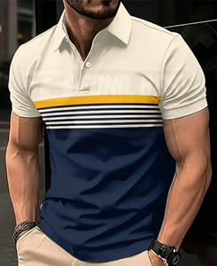 Chemise à manches courtes pour homme, logo sur le devant, tenue décontractée, respirante, séchage rapide, tissu 100% coton, logo personnalisé, service OEM - Product Image 2