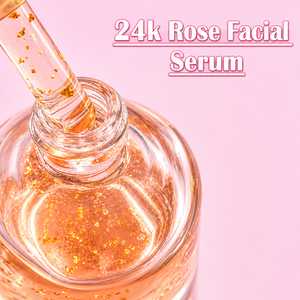 Suero Facial de Oro Rosa de 24K de Fabricante Externo con Esencia de Rosa, AHA y Vitamina C, Hidratante y Reafirmante para la Piel, OEM - Product Image 2
