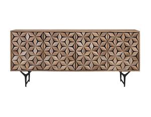 Aparador de Estilo Industrial Loft para Comedor, Madera de Mango y Hierro, Mueble de Almacenamiento de Diseño - Product Image 1