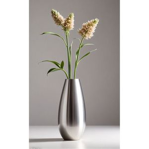 Vase à fleurs moderne en métal argenté, ensemble de vases décoratifs hauts pour centre de table de mariage, décoration de luxe pour la maison, pots à fleurs - Product Image 5