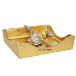 Porte-serviettes de table de qualité supérieure, plaqué or, design feuillage, durable, de qualité supérieure, pour restaurant - Product Image 4