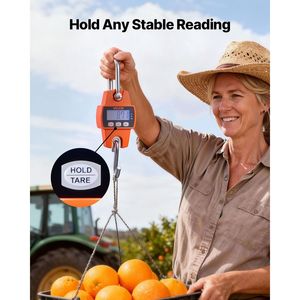 Bilancia Digitale Portatile per Gru, Capacità Massima 300 kg, Struttura in Alluminio Pressofuso con Display LCD, Divisibilità 0,1 kg - Product Image 4